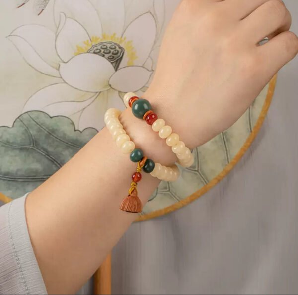 Jade bodhi root bracelet - 图片 2