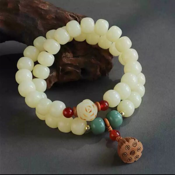 Jade bodhi root bracelet